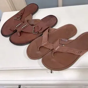 UGG AND Steve Madden 2 pairs Brown leather Sandals 13 Comfortable Flip-Flops UGG | Shoes | Ugg And Steve Madden 2 Pairs Brown Leather  main image 2